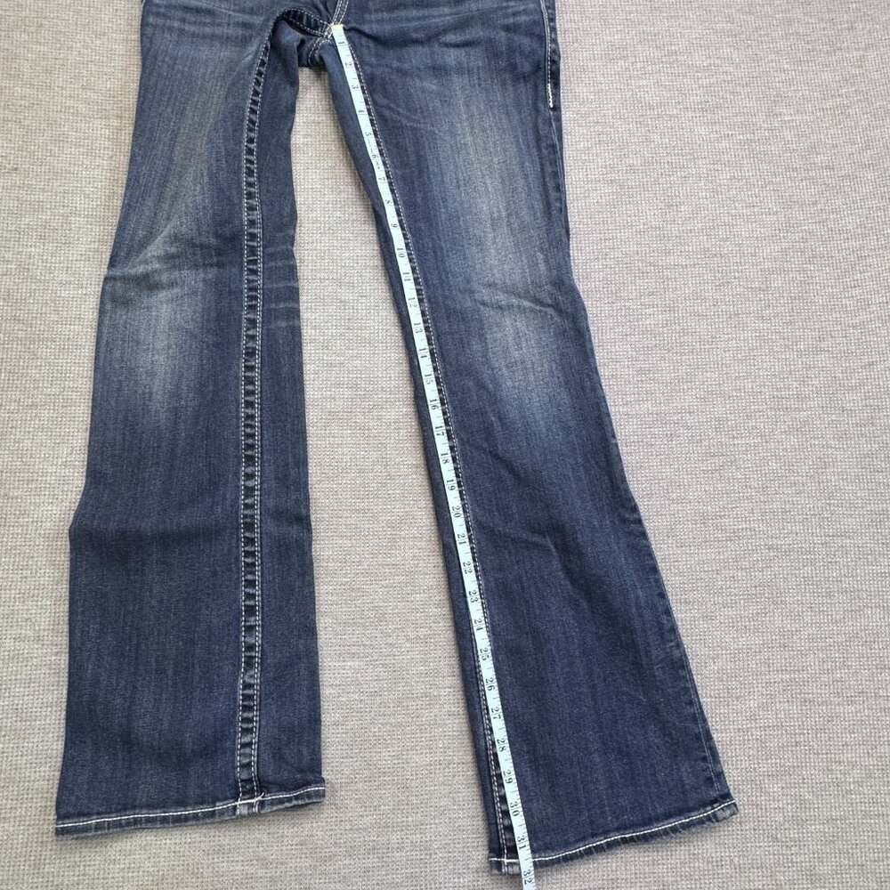 Vigoss Womens Size 3/4 L33 Blue Denim Bootcut Dallas Heritage Jeans Embellished - Picture 12 of 15